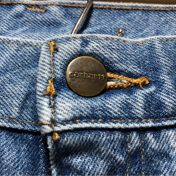 Carhartt Cotton B18-STW Men’s Traditional Fit Denim Blue Jeans 44 X 32 - Picture 7 of 14